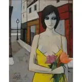Charles Levier, Femme Aux Fleurs