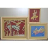 Gustav Kaitz, Untitled, 3 Art Deco Nude Gouaches on Paper