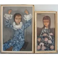 Kirk, Untitled, 2 Oils on Canvas of Children