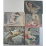 Joseph Newman, Untitled, 5 Oils of Nudes