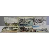 Joseph Newman, Untitled, 5 Watercolors Including 1 Snow Scene and 5 Rockport Scenes