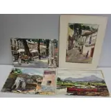 Joseph Newman, Untitled, 4 Watercolors of Mexican Scenes