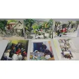 Joseph Newman, Untitled, 6 Watercolor Mexican Scenes