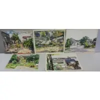 Untitled by Joseph Newman, 5 Watercolors of Rockport Village and Harbor, sold Oct 2011