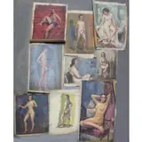 Joseph Newman, Untitled, 9 Nude Oil on Canvas