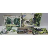 Joseph Newman, Including four country scenes and one boat scene