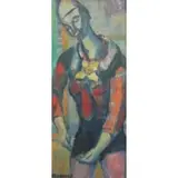 Gerrit Hondius, Gerrit Hondius, American-New York, 1891 - 1970, Oil on Board of a Harlequin