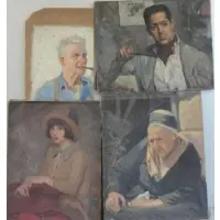 Untitled by Joseph Newman, 5 Oil Portraits, sold Oct 2011