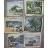 Joseph Newman, Untitled, 6 Oil on Canvas Landscapes