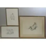 Aristide Maillol, Untitled, 3 Lithographs of Nudes