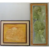 Arturo Piletti, Untitled, 2 Oils on Board