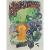 Gregorio Prestopino, Small Falls., Watercolor