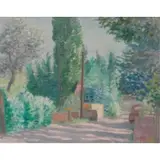 Eli Levin, Eli Levin, American, 1938 -, 1976 Oil on Board Spring Landscape