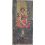 Untitled by Joseph Newman, Oil on Canvas of a Circus Dancer, sold Oct 2011