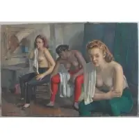 O/C of 3 Dancers at Rest by Joseph Newman, sold Oct 2011