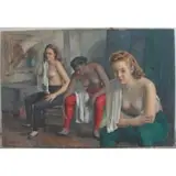 O/C of 3 Dancers at Rest by Joseph Newman, sold Oct 2011