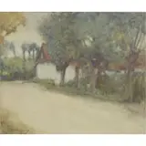 William Lee Hankey, W/C Landscape with House