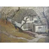 Anthony Thieme, O/B House with Figure in Landscape