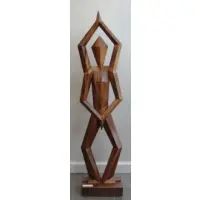 Legh Myers, Two Oriental Dancers., Modernist Wood Sculpture of Figures