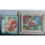 Harriette Trifon, Untitled, Two Modernist Oils on Canvas
