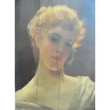Rowland Holyoake, Rowland Holyoake, British, 1880 - 1907, Oil on Panel of a Beauty