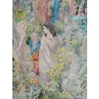 Louis Mansfield, Untitled, Allegorical Watercolor