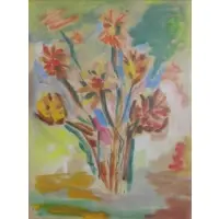 Abraham Rattner, O/C Floral Still Life