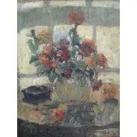 Albert André, O/C Floral Still Life