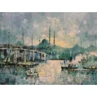 Mein Acar, Untitled, Oil on Canvas Cityscape