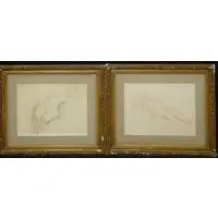 Charles Despiau, Charles Despiau, French, 1874 - 1946, One pencil & red chalk- signed lower left, the other red chalk- signed lower center