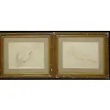 Charles Despiau, Charles Despiau, French, 1874 - 1946, One pencil & red chalk- signed lower left, the other red chalk- signed lower center