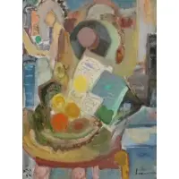 Mordechai Levanon, O/C Modernist Still Life