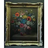 Jan Van Doust, O/C Floral Still Life