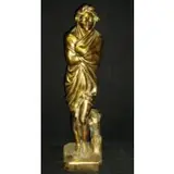 John Henry Foley, The Homeless Wanderer, 1849 Sculpture of Nude Suffering, Partially Draped by Shawl