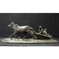 E.A Lanceray, wide, 7 1/8 "high, 5, Foundry Chopin stamp in Cyrillic in the bronze