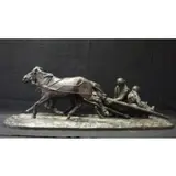 E.A Lanceray, wide, 7 1/8 "high, 5, Foundry Chopin stamp in Cyrillic in the bronze