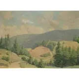 Josephine Pitkin Newton, O/C Landscape in a Newco mb-Macklin frame