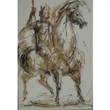 Charles Burdick, W/C of knight on horse