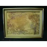 Penny Genser, Size: 9 1/2 x 13 1/2, Midcentury Oil on Board Abstract Signed lower left