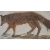 Rex Chait, Untitled, Mixed Media of Red Fox Signed lower right