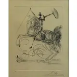 Salvador Dalí, Don Quixote, Pencil signed lower right and marked 'A.P.' for artist's proof lower left