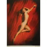 Tom Kelley, Marilyn Monroe on Red Velvet, Limited Edition Cibachrome Photograph