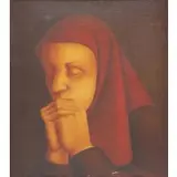 Konrad A Lattner, Betende Frau (Woman Praying), Oil on Canvas