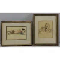 Untitled by Raphael Soyer, Two Works on Paper, sold Aug 2015