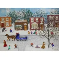 Mollie Simon, The Milk Sled, Oil on Canvas