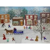 Mollie Simon, The Milk Sled, Oil on Canvas