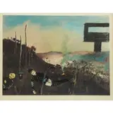Sidney Nolan, Morning Camp, Offset Lithograph "Morning Camp" From "Ned Kelly II"