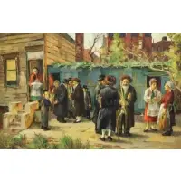 Isaac Holtz, Sukkoth, 1968, Oil on Canvas "Sukkoth" 1968