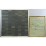 Robert Jacks, Robert Jacks / N.Y.C.'; 25, Abstract oil on canvas - unsigned, 36" high x 36" wide, some light surface soiling
