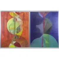 Viktor Majdandžic, Autumn, 2010, Two Abstract Acrylics on Masonite